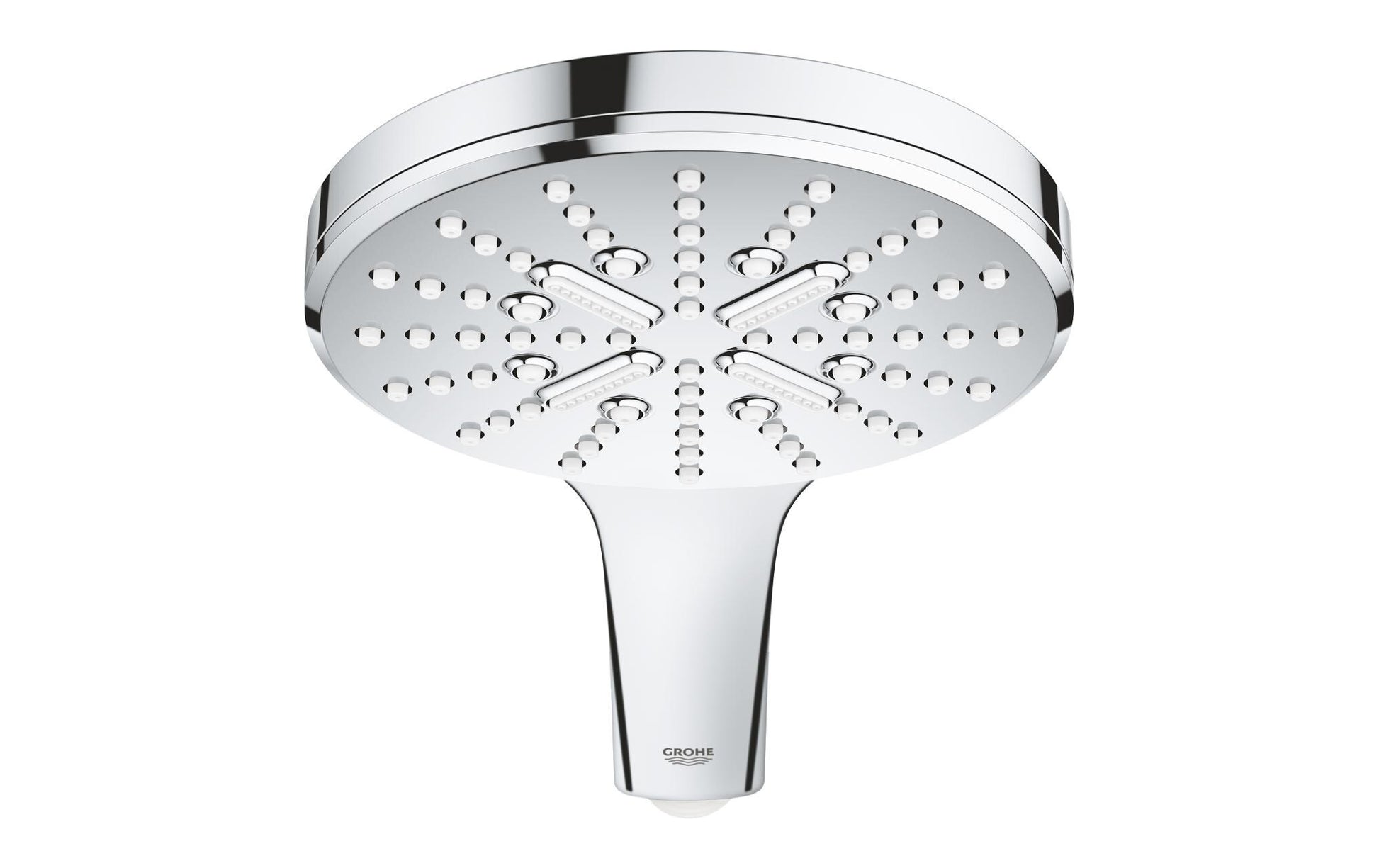 GROHE Handbrause Rainshower 130 – Ø13 cm, Edelstahl, Wandmontiert, Chrom