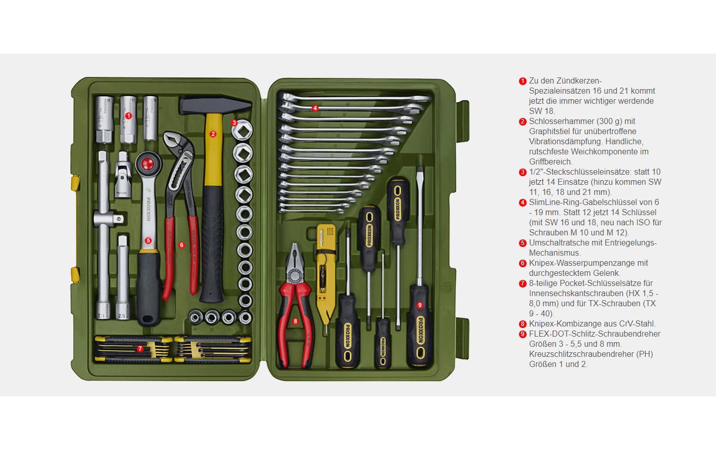 Proxxon industrial Universal Werkzeugkoffer – 47-teilig