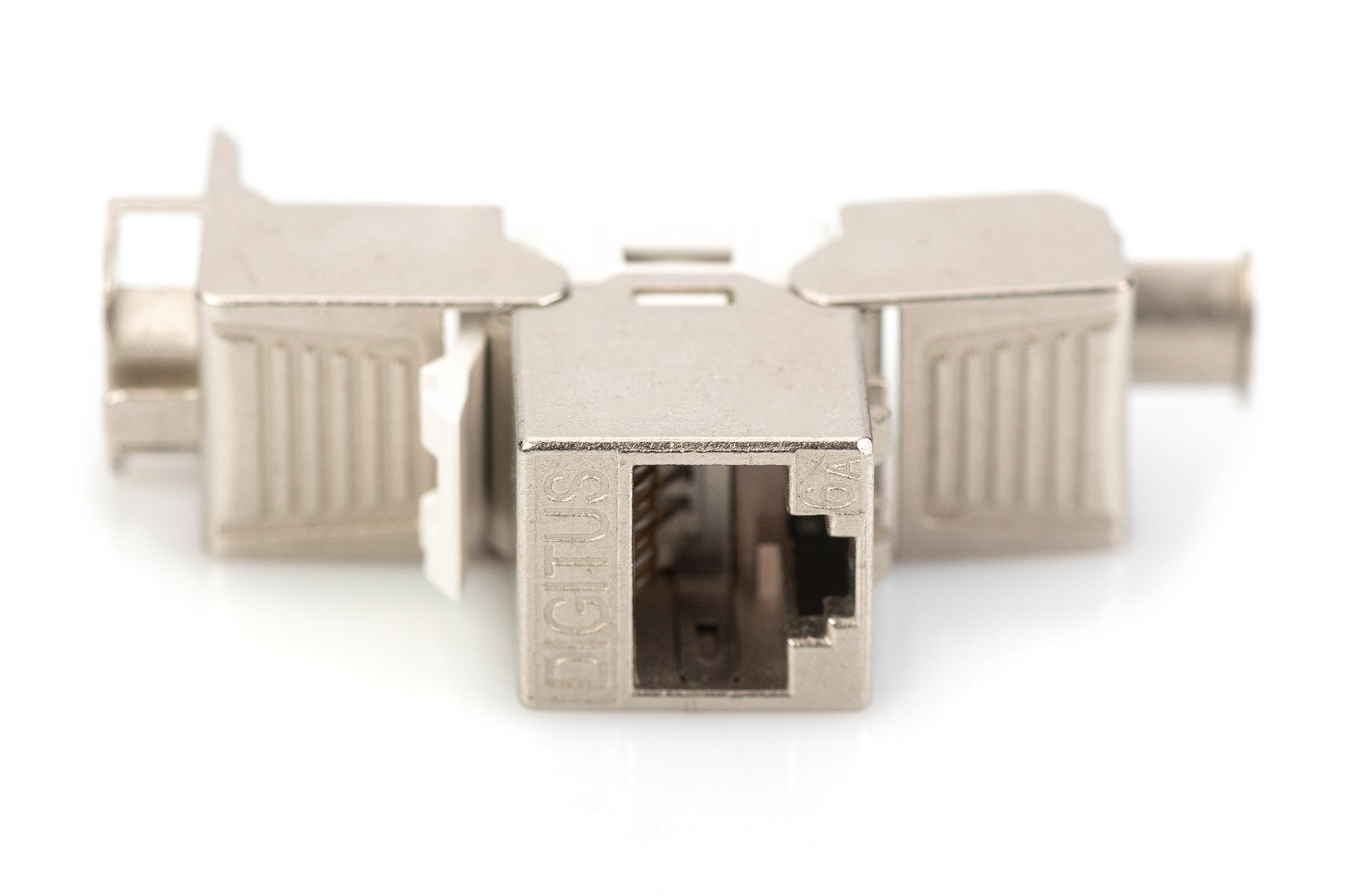 Digitus CAT 6A Keystone-Modul – Geschirmt, Werkzeugfreier Montageanschluss, 14×34×20 mm