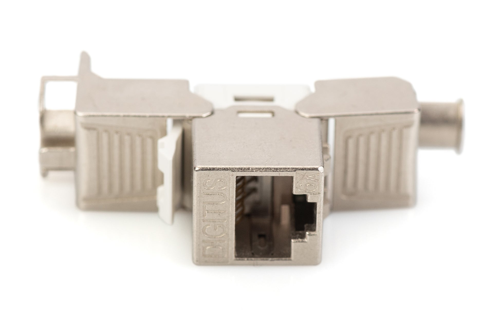 Digitus CAT 6A Keystone-Modul – Geschirmt, Werkzeugfreier Montageanschluss, 14×34×20 mm