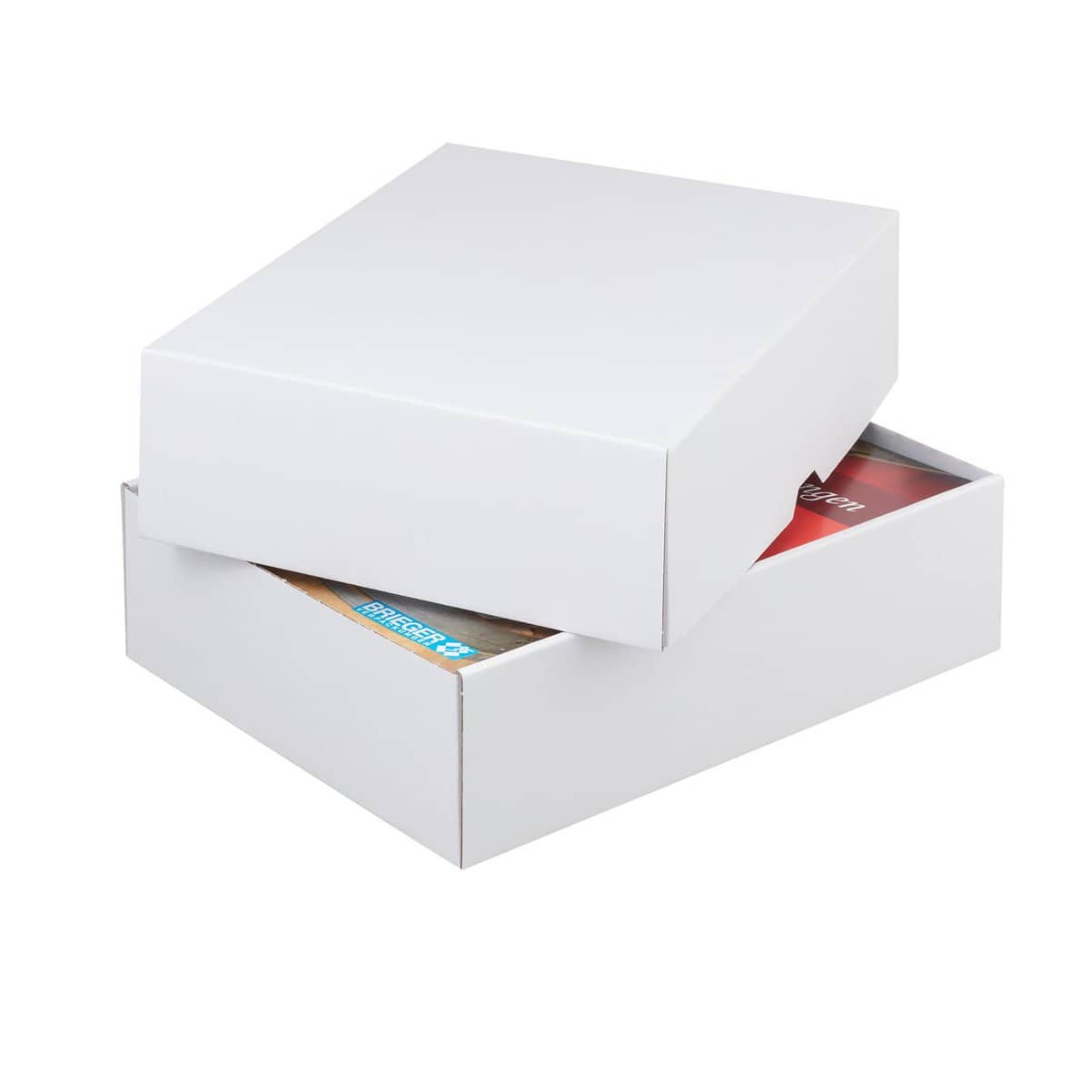 Brieger Teleskop- / Stulpschachtel – 345 × 245 × 80 mm, weiss, 1.5 mm – 1 Stk.