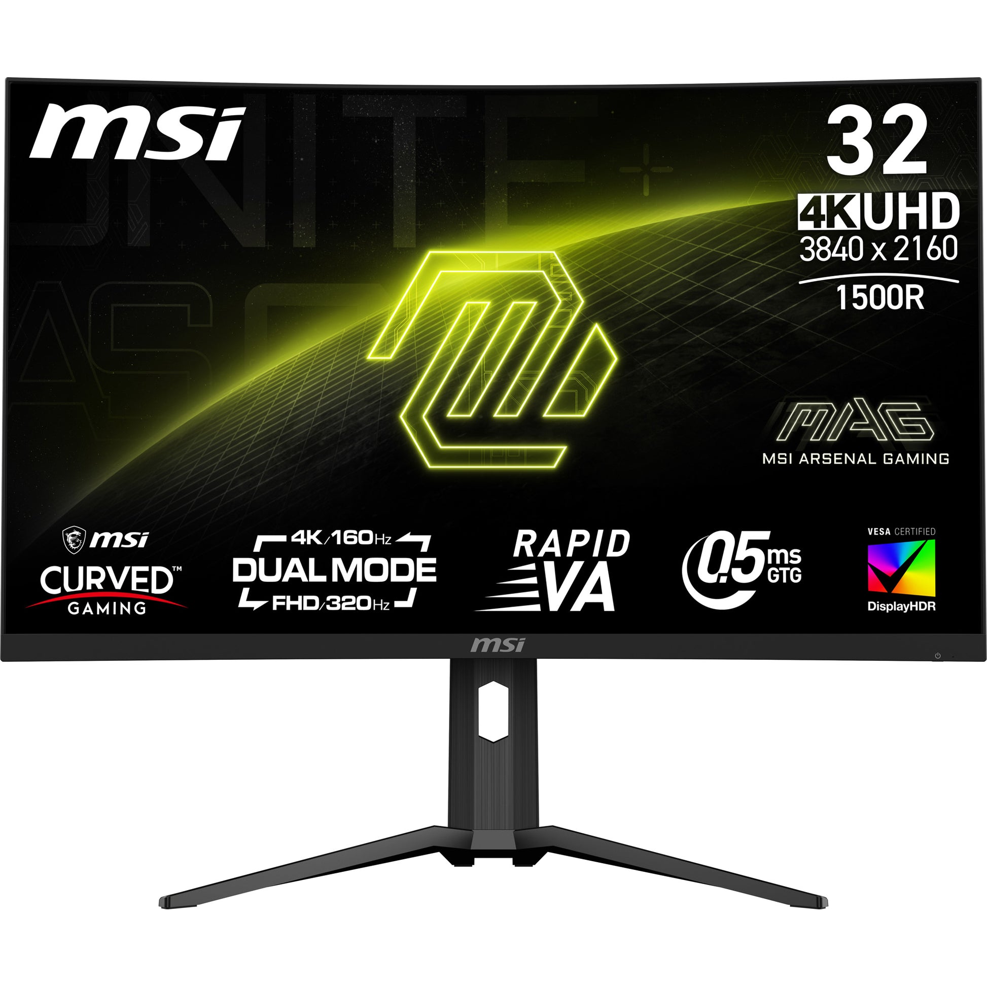 MSI MAG 321CUPDF – Monitor, 31,5", VA, 160 Hz, 350 cd/m², Curved, FreeSync Premium, Schwarz
