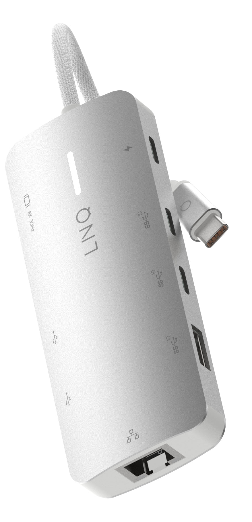 LINQ ProConnect 8in1 Dockingstation – USB-C, 1× HDMI, 1× USB-A, 3× USB-C, 140 W PD, 2,5GbE, für Windows/Mac