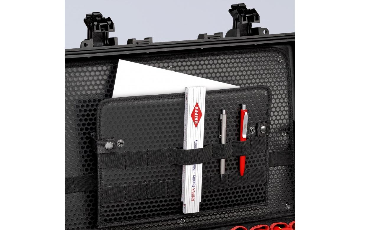 Knipex Robust45 Werkzeugkoffer 45 l – bestückt, 63-teilig, mit 2 Rollen, Trolley, abschliessbar, schwarz, PP