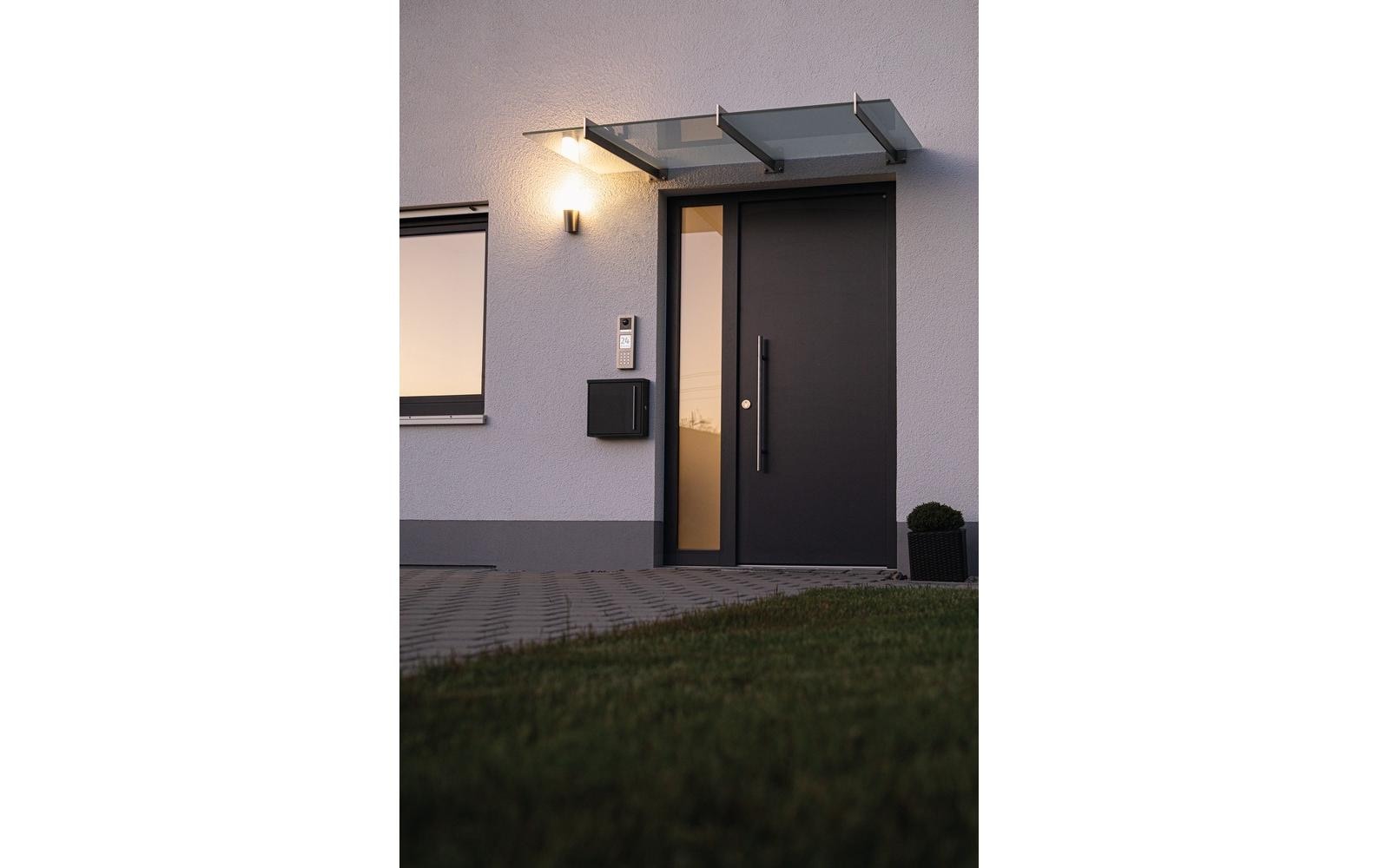 ABUS Nummertastatur-Türsprechanlage 20030 – 98 × 34 × 100 mm, silber, IP65