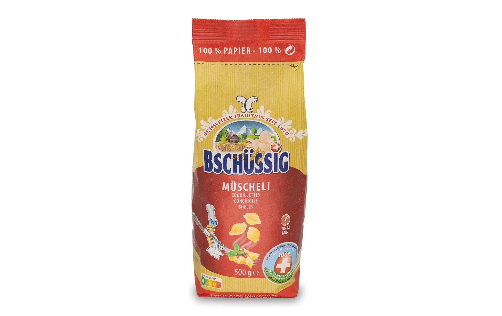 BSCHÜSSIG Eierteigwaren Müscheli – laktosefrei – 500 g