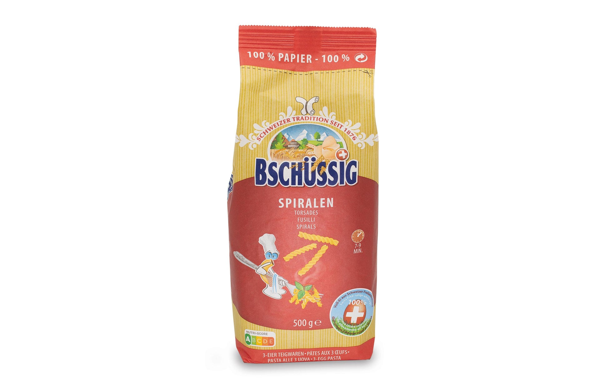 BSCHÜSSIG Fusilli – laktosefrei – 500 g