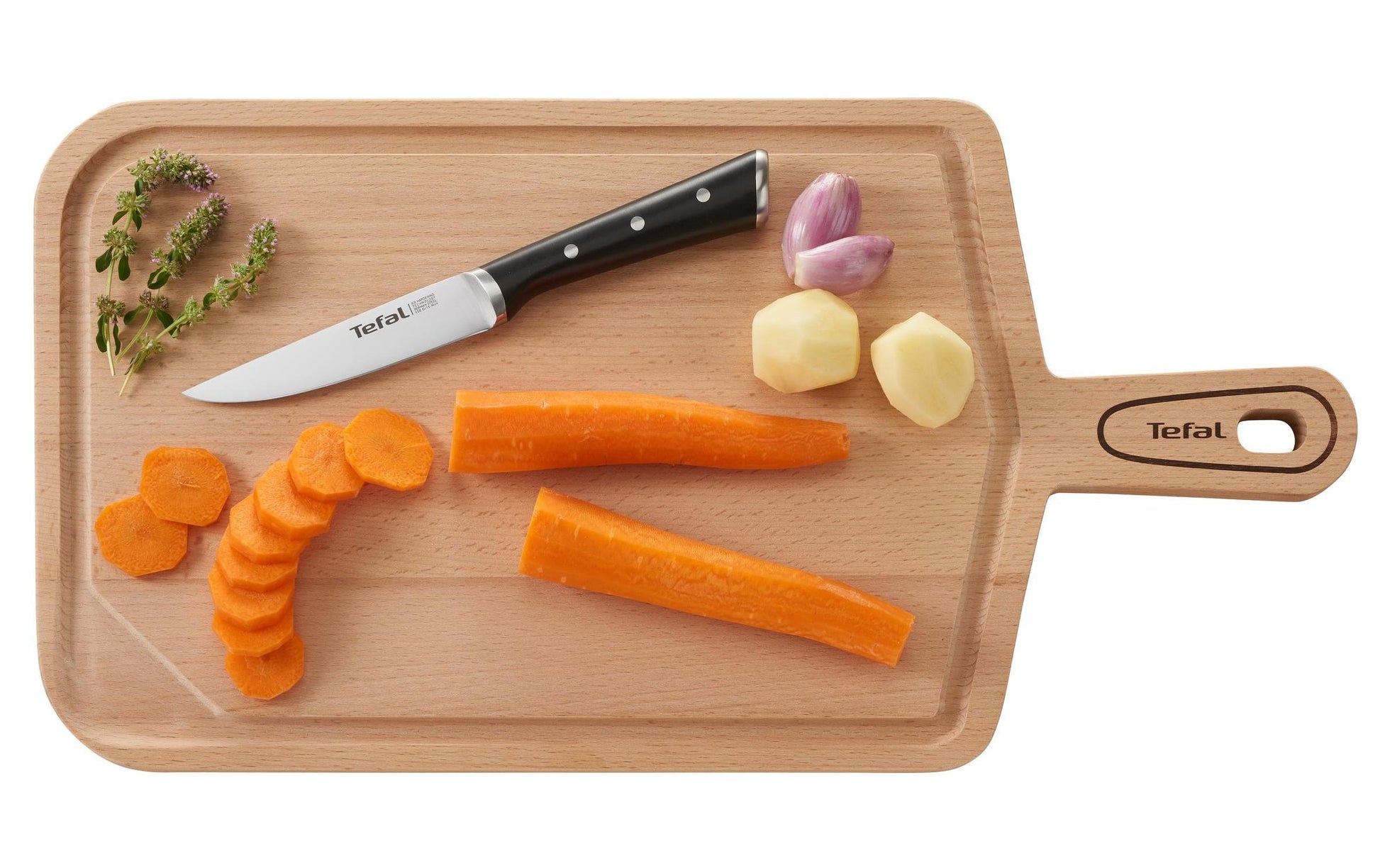 Tefal INGENIO ICE FORCE Messerblock – Edelstahl, schwarz, 5 Stk.