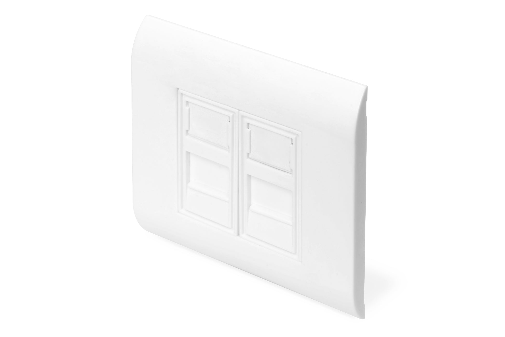 Digitus RJ-45-Kupplung – 2× Fassungen, 80× 80 mm, Weiss, für Keystone-Module