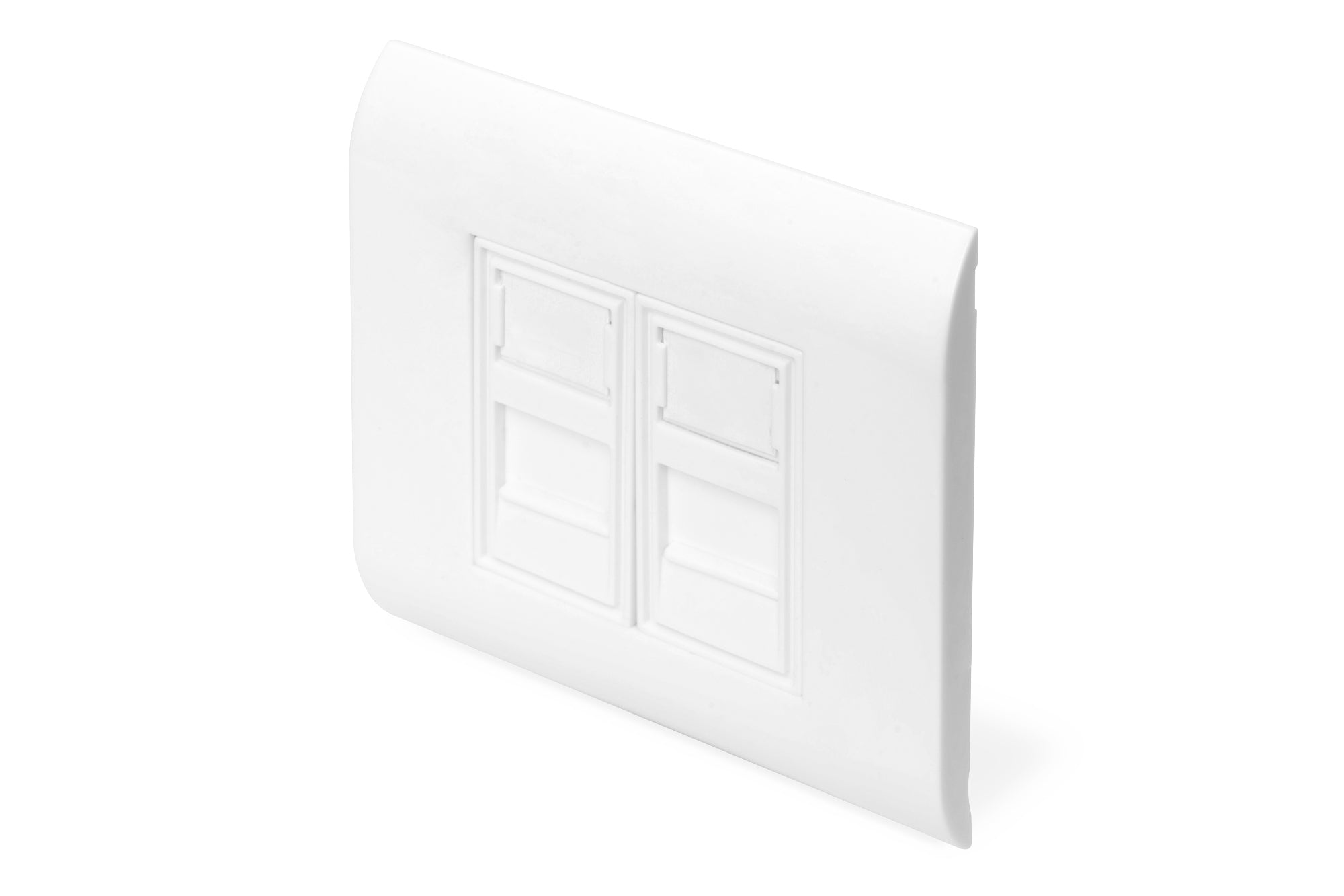 Digitus RJ-45-Kupplung – 2× Fassungen, 80× 80 mm, Weiss, für Keystone-Module