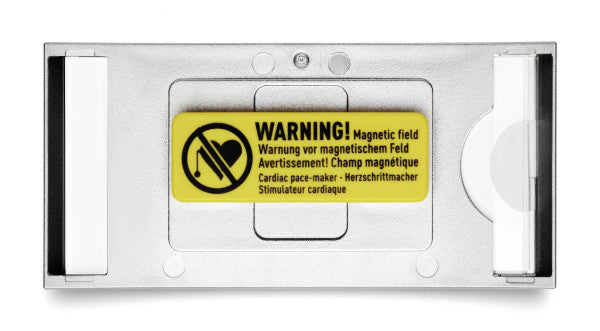Durable Namensschild – 74 × 34 mm – magnetisch, silber, quer – Pack à 10