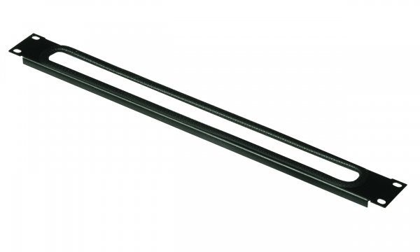 Conteg DP-01-VENT – 19" Durchführungspanel, 1 HE, 2 Kabelösen, für 19" Rack, Schwarz