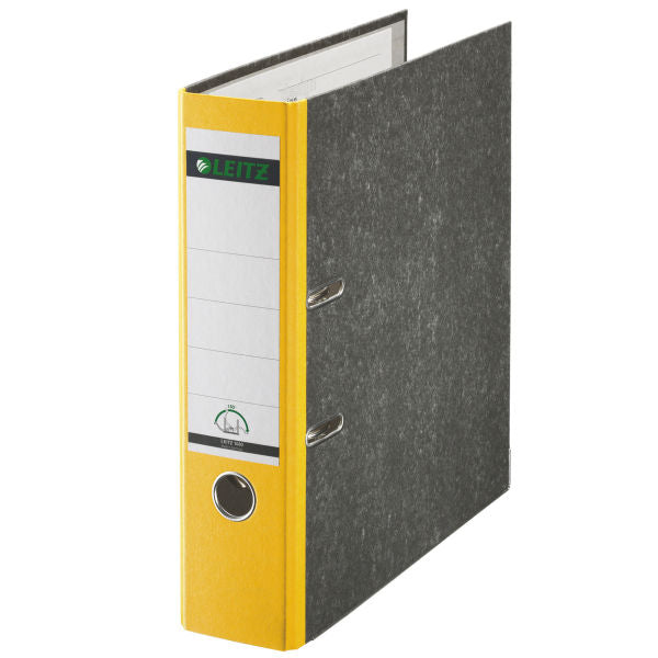 Leitz Wolkenmarmor 180° Hebelordner – für A4 – Rückenbreite 8 cm – Gelb