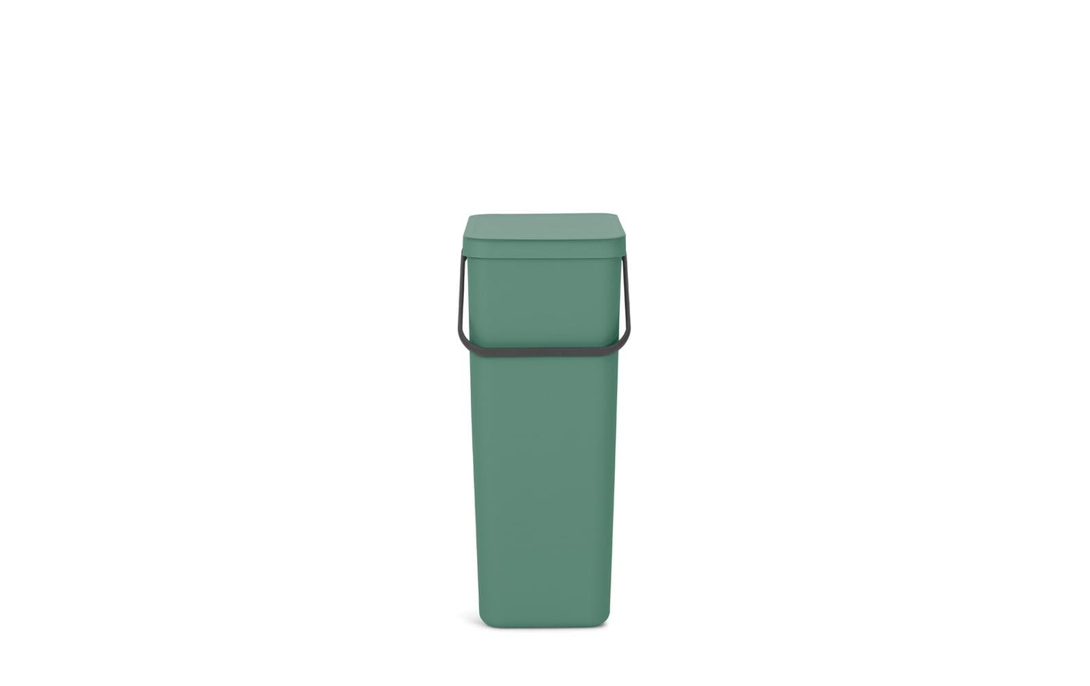 Brabantia Sort & Go Recyclingbehälter – 40 l – Kunststoff, rechteckig – grün