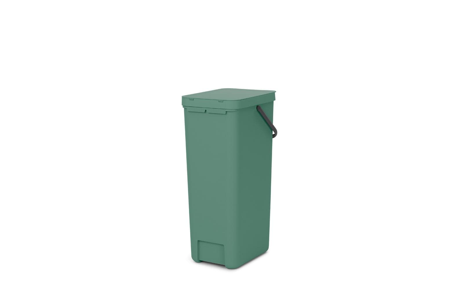 Brabantia Sort & Go Recyclingbehälter – 40 l – Kunststoff, rechteckig – grün