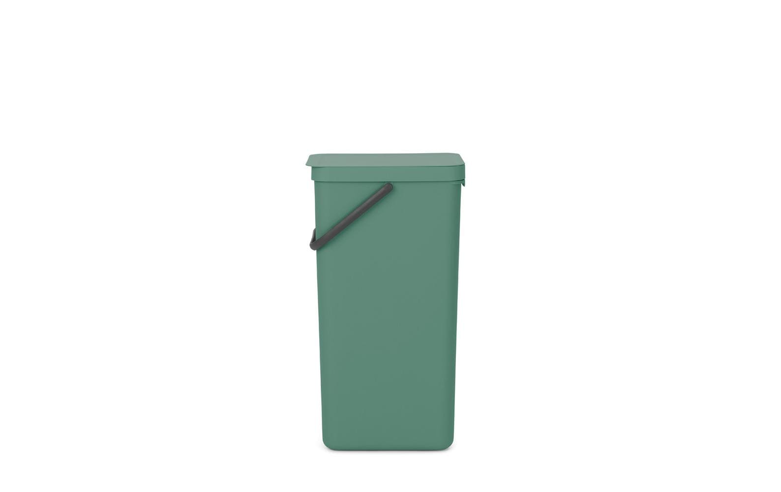 Brabantia Sort & Go Recyclingbehälter – 40 l – Kunststoff, rechteckig – grün