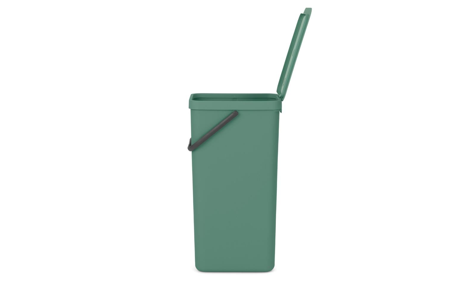 Brabantia Sort & Go Recyclingbehälter – 40 l – Kunststoff, rechteckig – grün