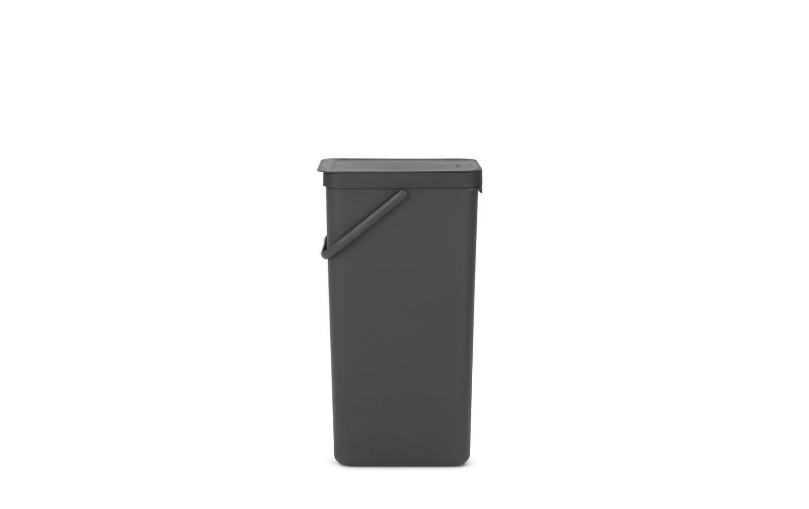 Brabantia Papierkorb – 40 l – Kunststoff, Grau – B × H × T 267 × 620 × 341 mm
