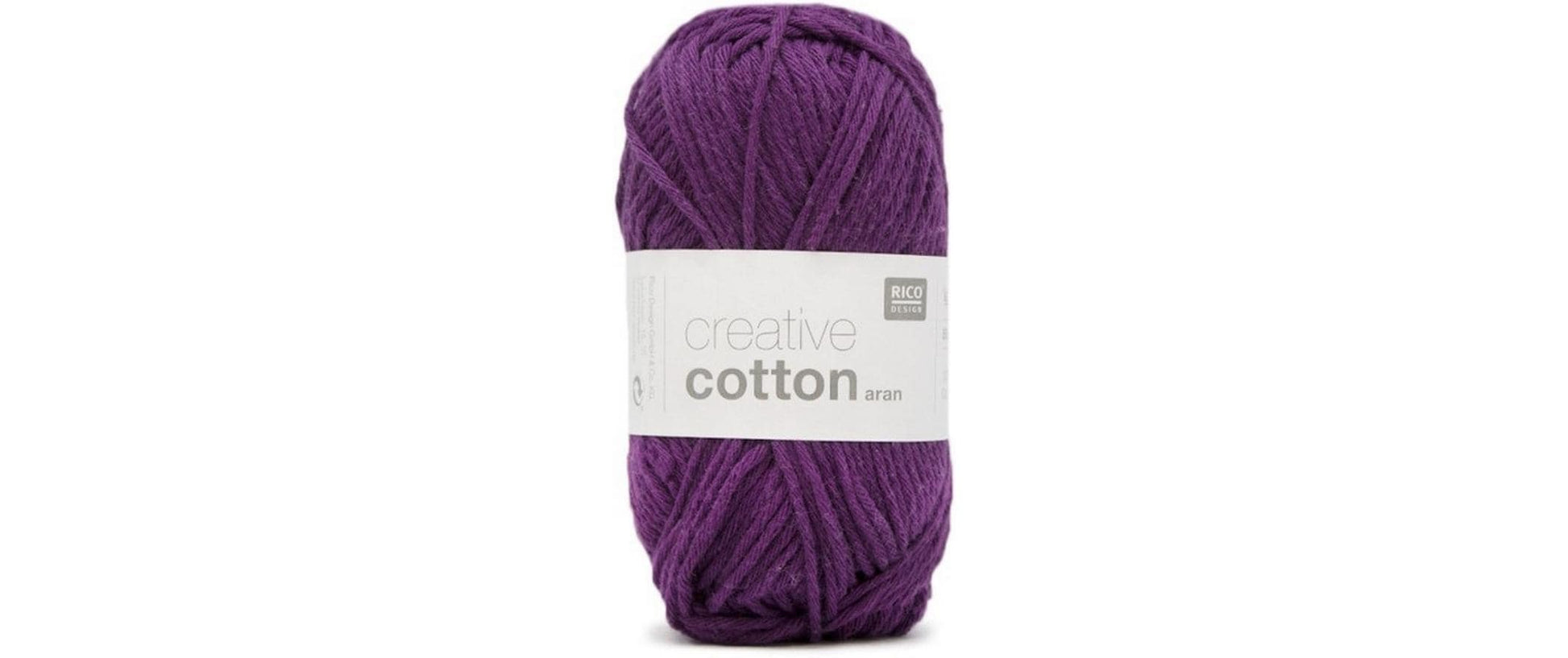 Rico Design Creative Cotton Garn Lila – 50 g, 85 m, Baumwolle, Nadel 5 mm