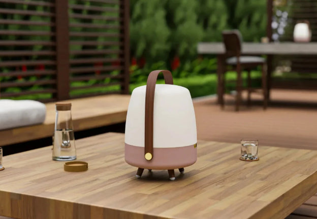 Kooduu Lite-up Play 2.0 – Bluetooth-Lautsprecher – 10 W, 11 h, mit Beleuchtung, Braun