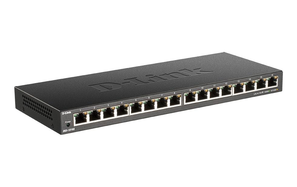 D-Link DGS-1016S – Switch – 16×GbE, Desktop, Schwarz
