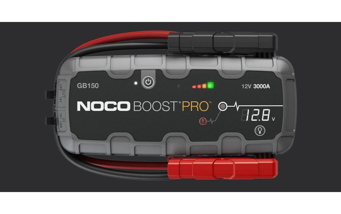 NOCO Genius GB150 Starterbooster – 3000 A Startstrom, 12 V, 88 Wh Li-Ion, USB 2,1 A, IP65