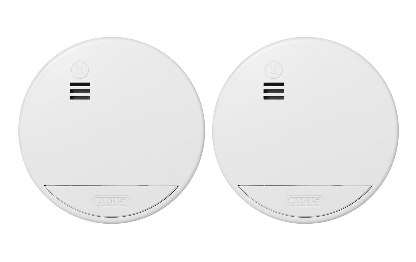 ABUS RWM90 – Funk-Rauchmelder, vernetzbar, 5-Jahres-Batterie, 85 dB – Weiss (2er-Pack)