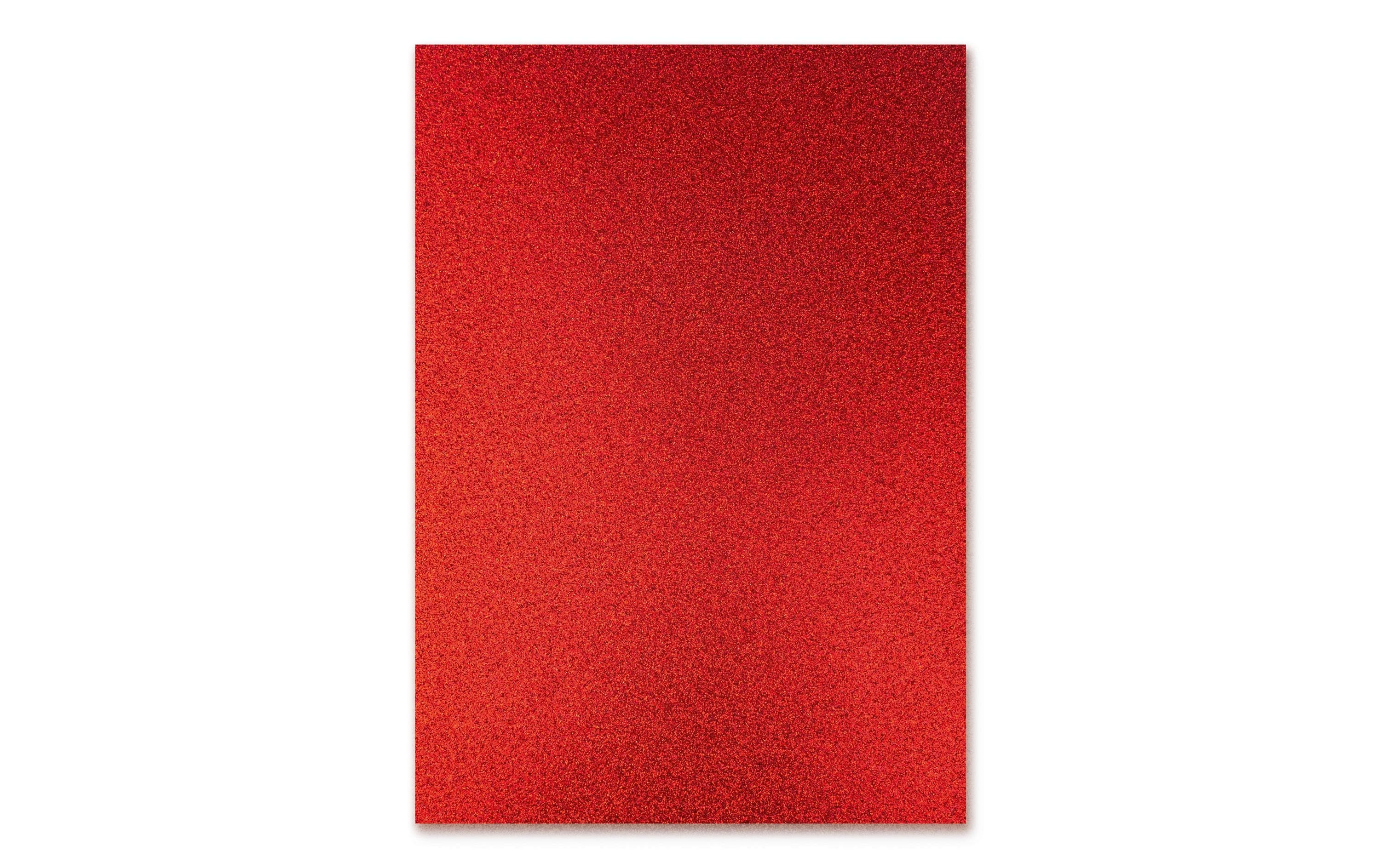 Ursus Fotokarton, Glitzer, Rot, A4, 300 g/m², 10 Bogen