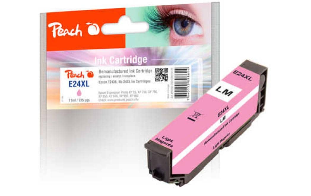 Peach 24XL Helle Magenta Tintenpatrone (Kompatibel) – 735 Seiten – für Epson XP-55/XP-750/XP-760 …