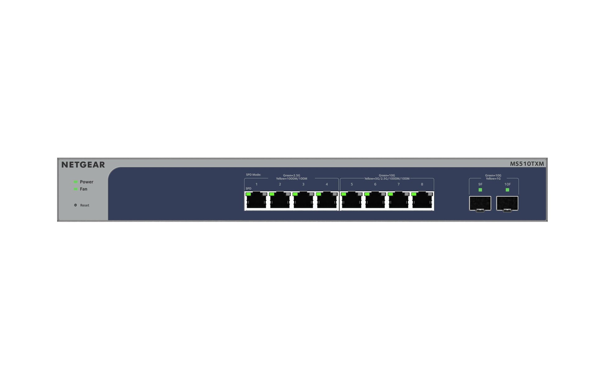 NETGEAR MS510TXM – Managed Switch – 8×10G RJ45, 2×SFP+, L2+, 19" Rack
