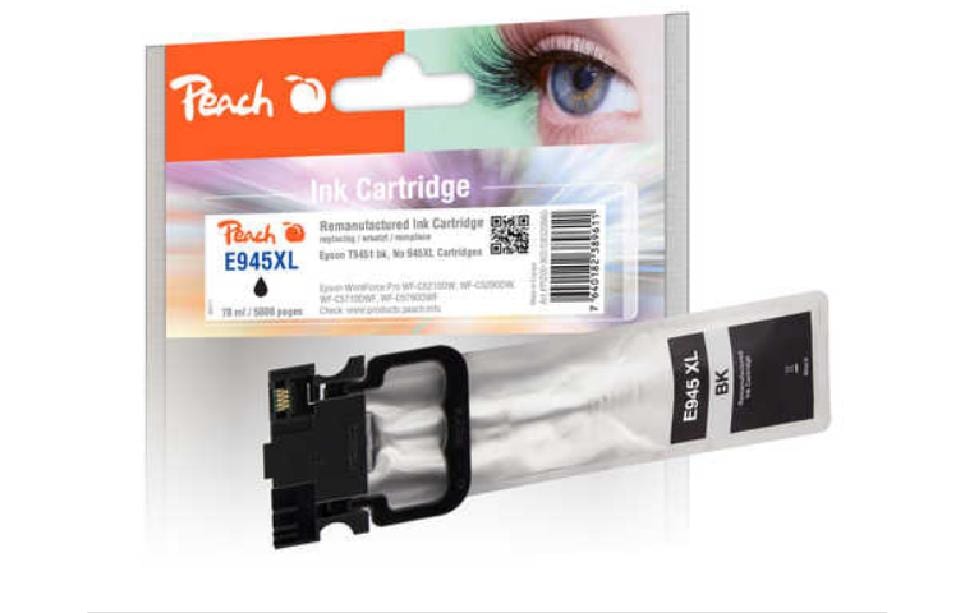 Peach Tintenpatrone 945XL, schwarz, kompatibel – für Epson WorkForce Pro WFC 5210 DW, WFC 5290 DW, WFC 5710 DW