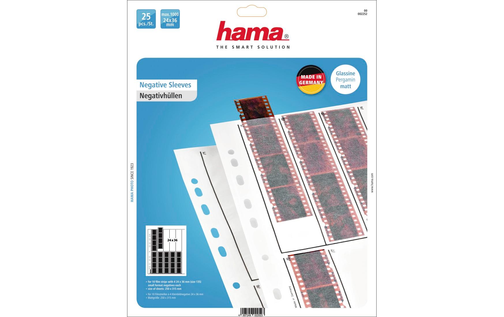 Hama Negativhüllen – 24 × 36 mm, Glassine matt