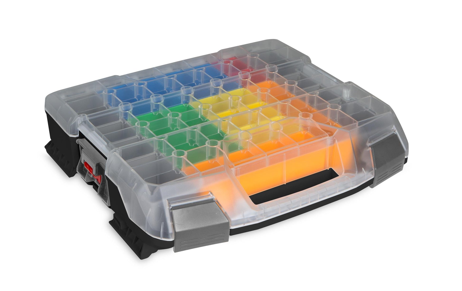L-BOXX 102 Systemkoffer 9,6 l – leer, mit transparentem Deckel, schwarz/transparent, B 440 × H 102 × T 405 mm