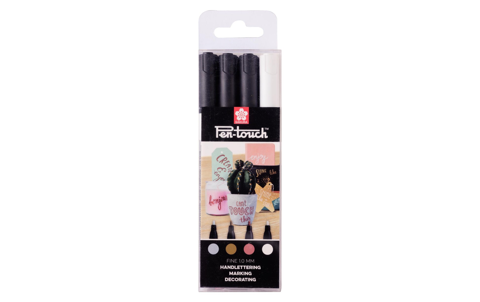 Sakura Permanentmarker – silber, gold, kupfer, weiss, 4er Set