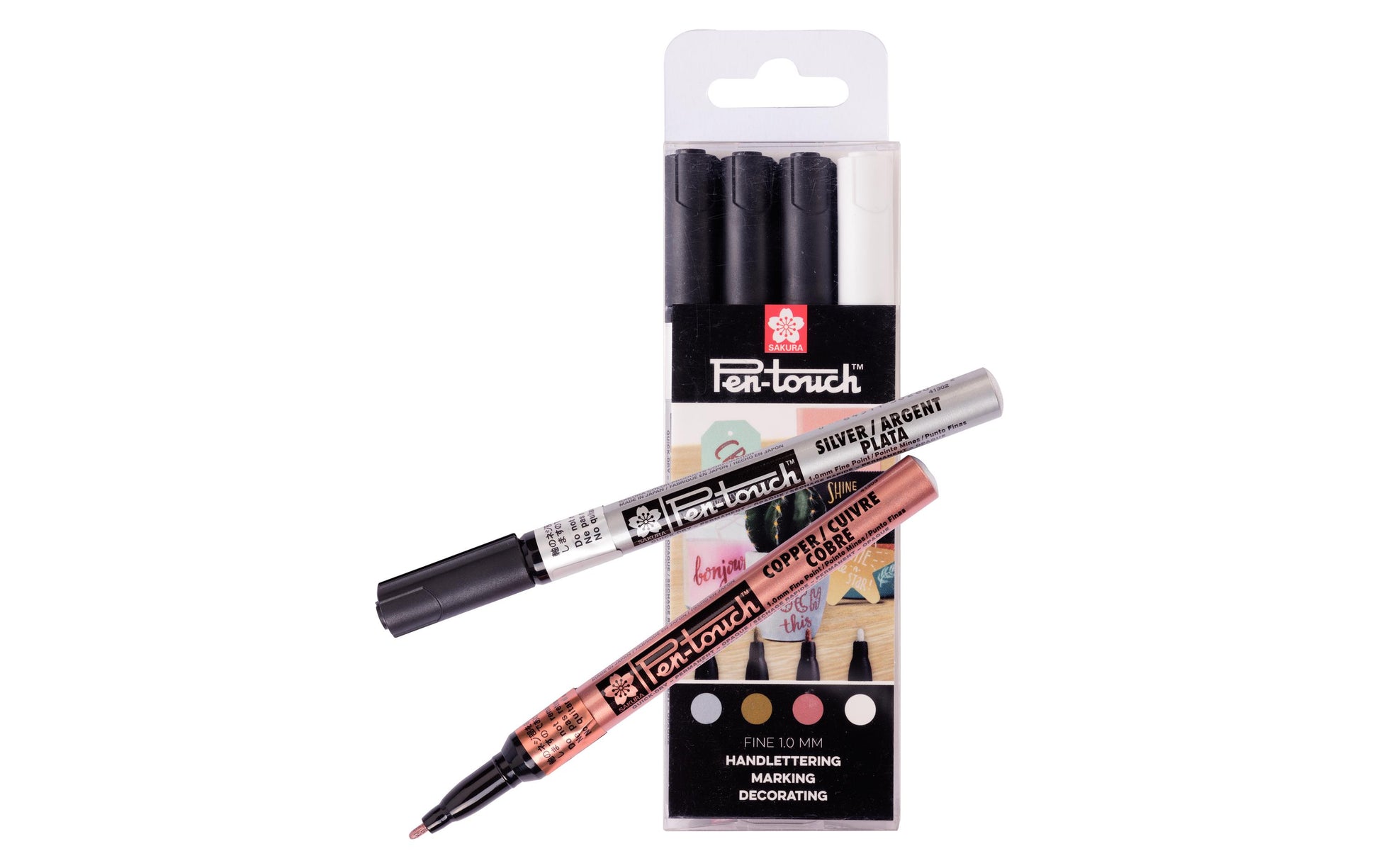 Sakura Permanentmarker – silber, gold, kupfer, weiss, 4er Set
