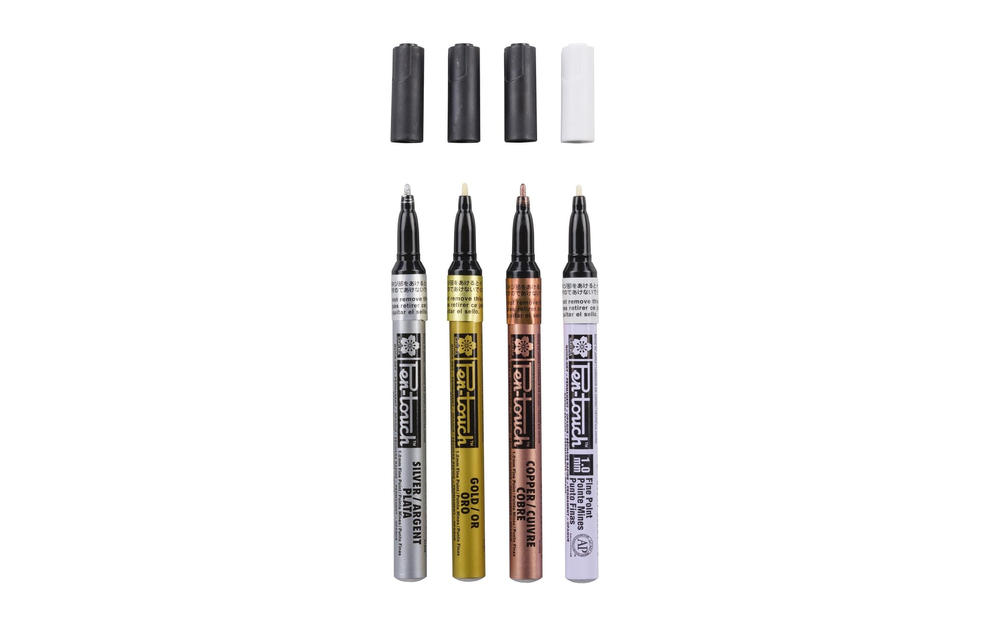 Sakura Permanentmarker – silber, gold, kupfer, weiss, 4er Set