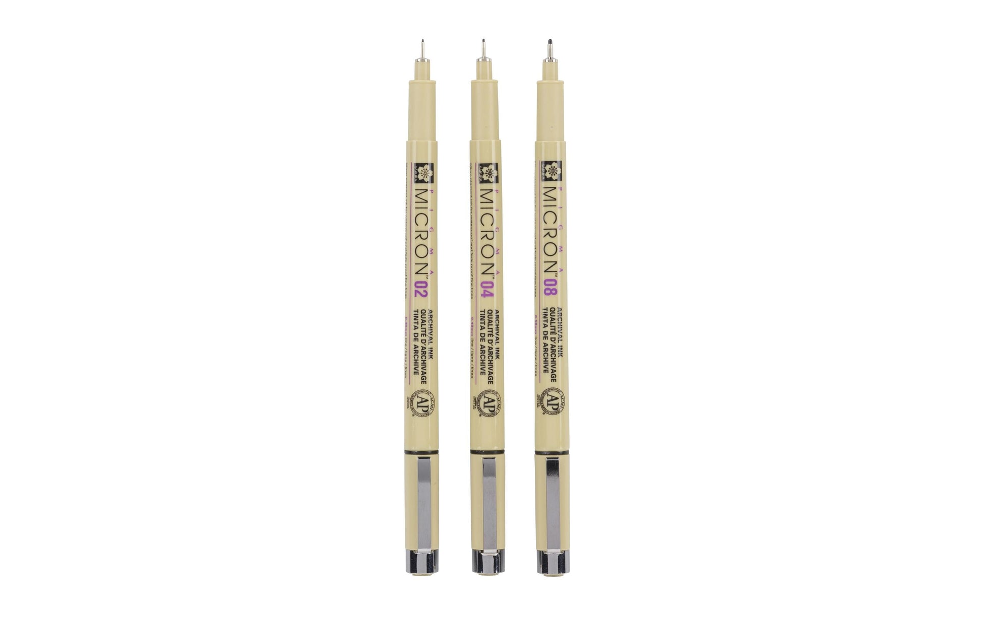 Sakura Pigma Micron Fineliner – 3er-Set – schwarz – wasserfest