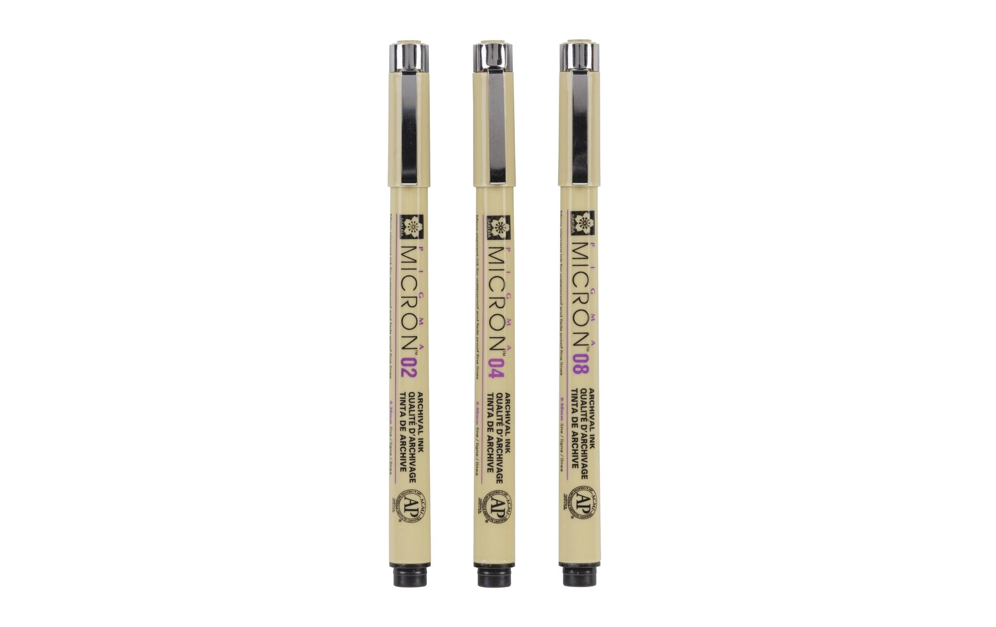 Sakura Pigma Micron Fineliner – 3er-Set – schwarz – wasserfest