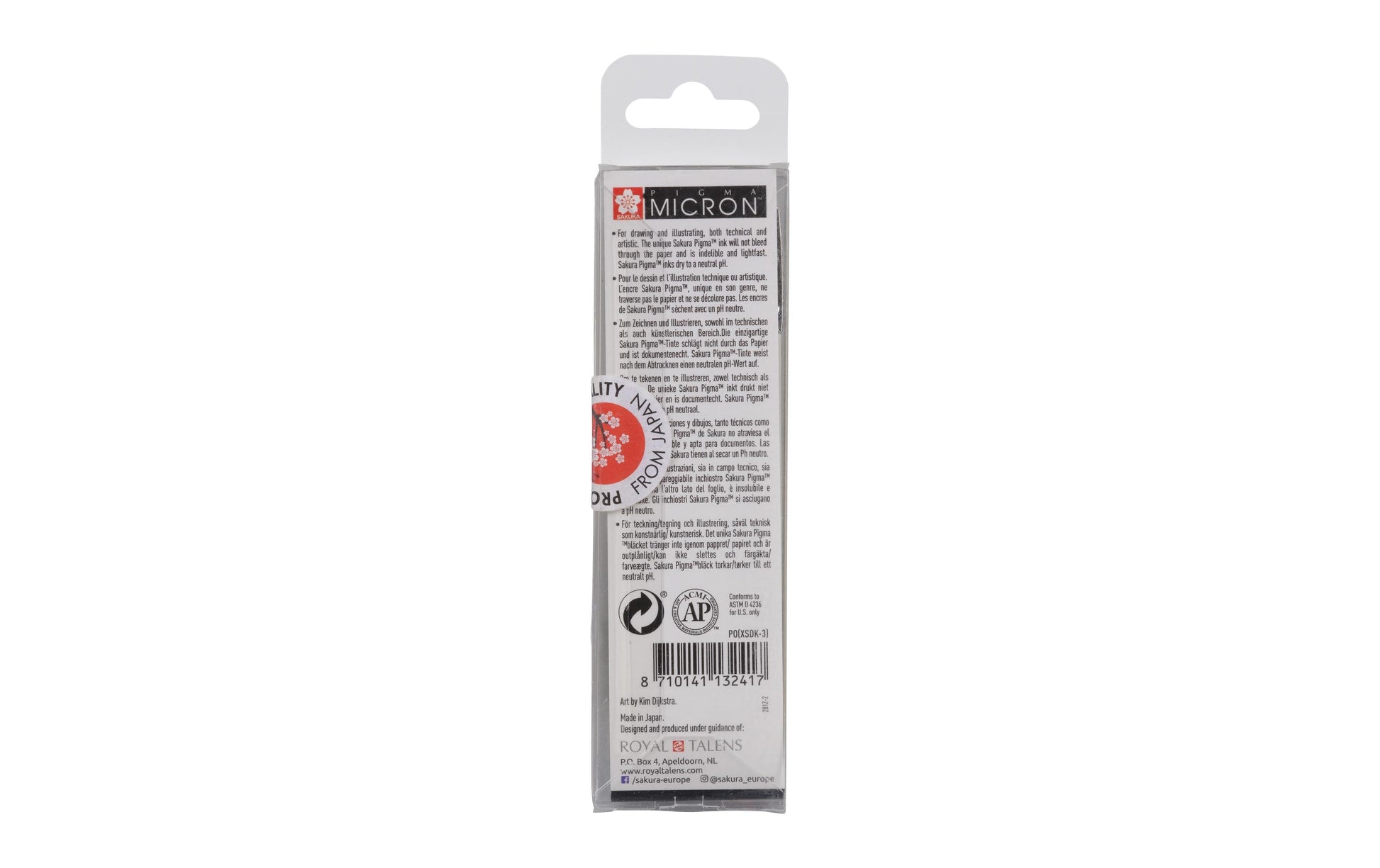 Sakura Pigma Micron Fineliner – 3er-Set – schwarz – wasserfest
