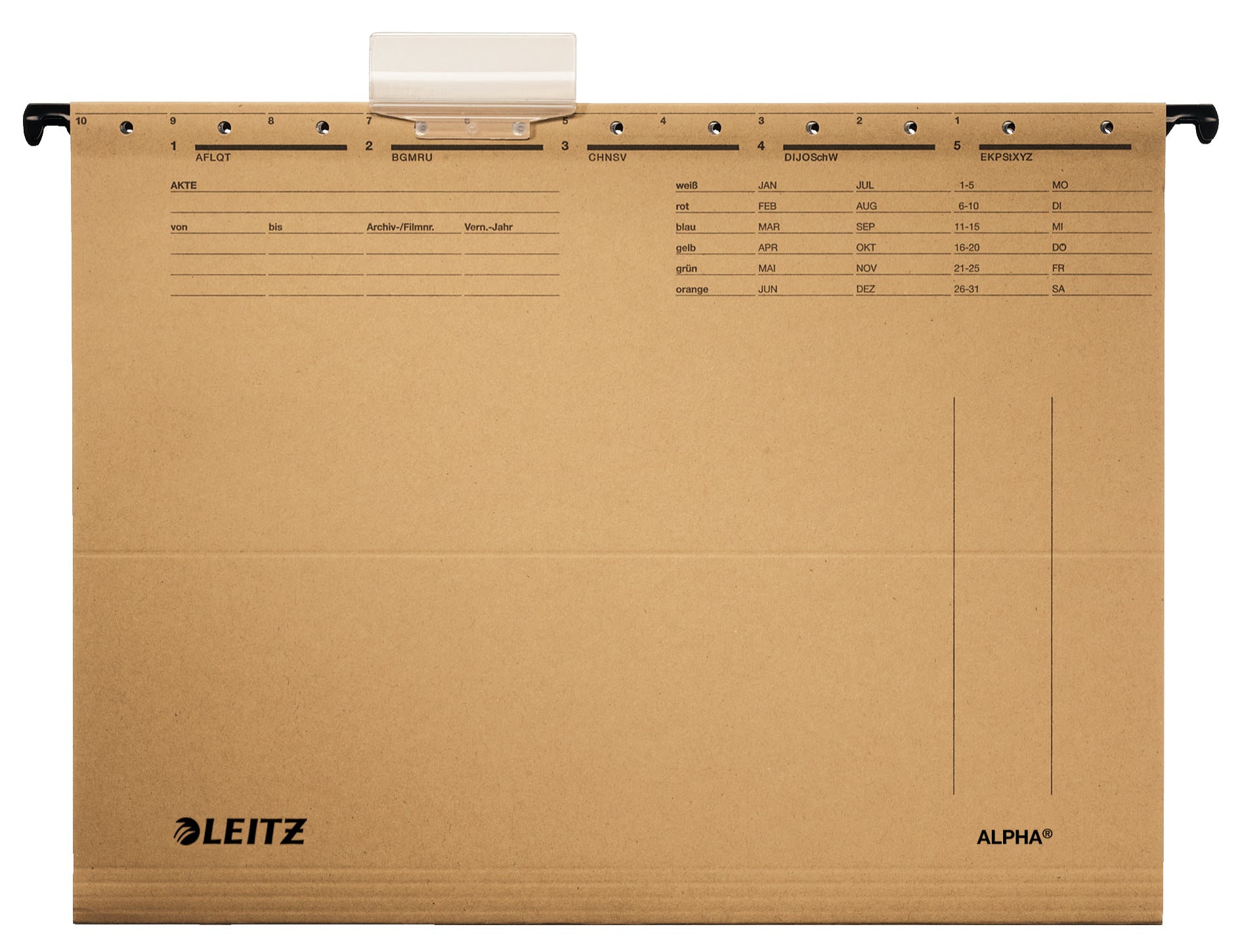 Leitz Hängeordner für A4 – Karton, Braun, 348 × 260 mm
