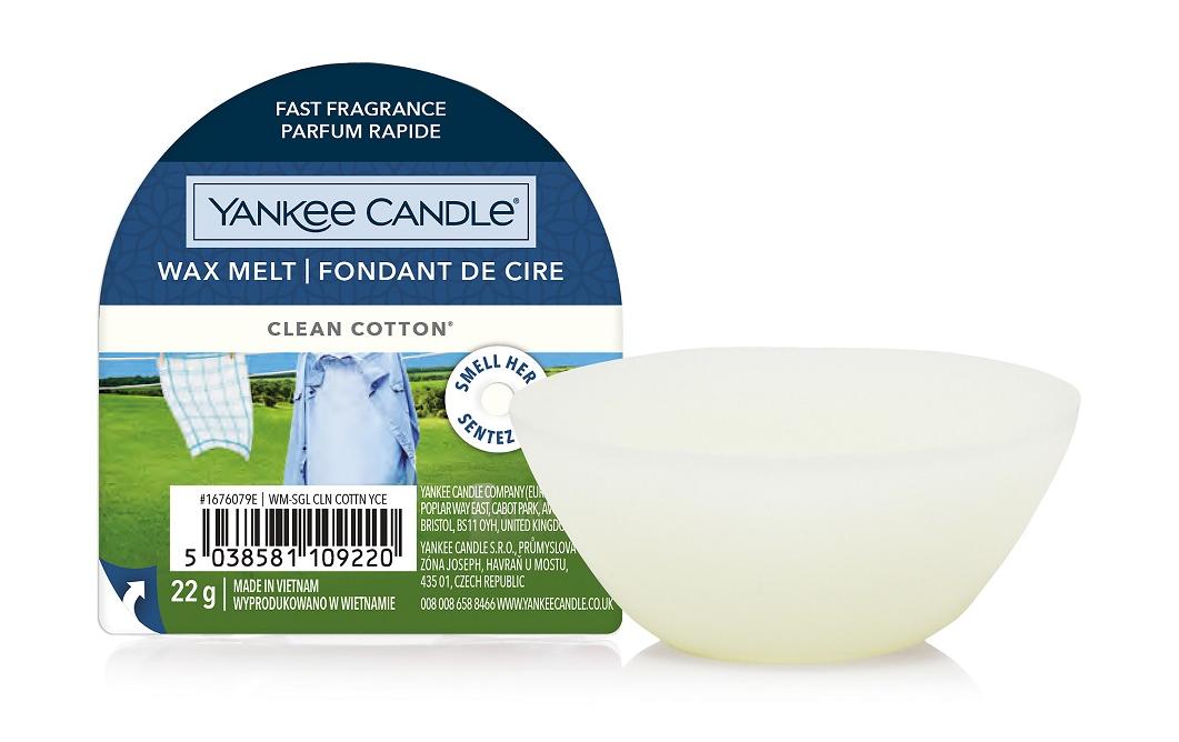 Yankee Candle Clean Cotton – Duftwachsplättchen, 22 g