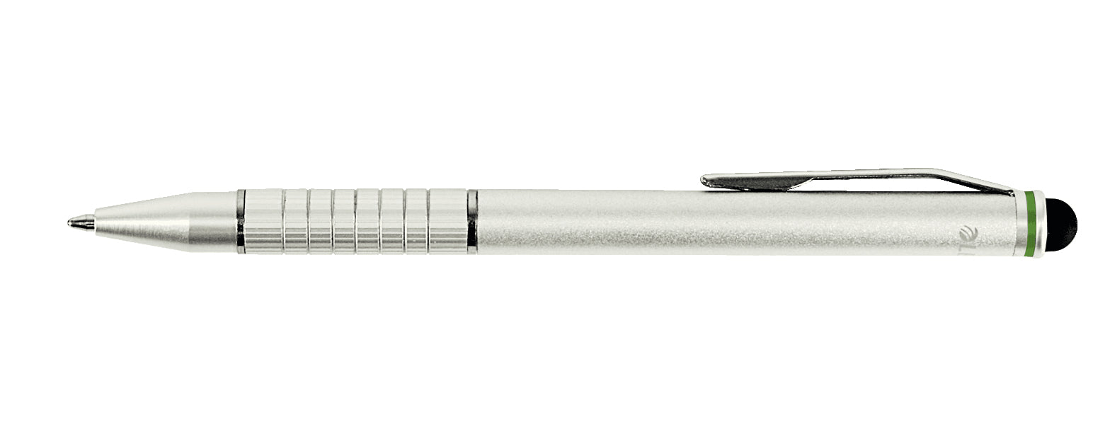 Leitz Eingabestift für Touchscreen-Geräte – 2-in-1 (Kugelschreiber), passiv – Silber