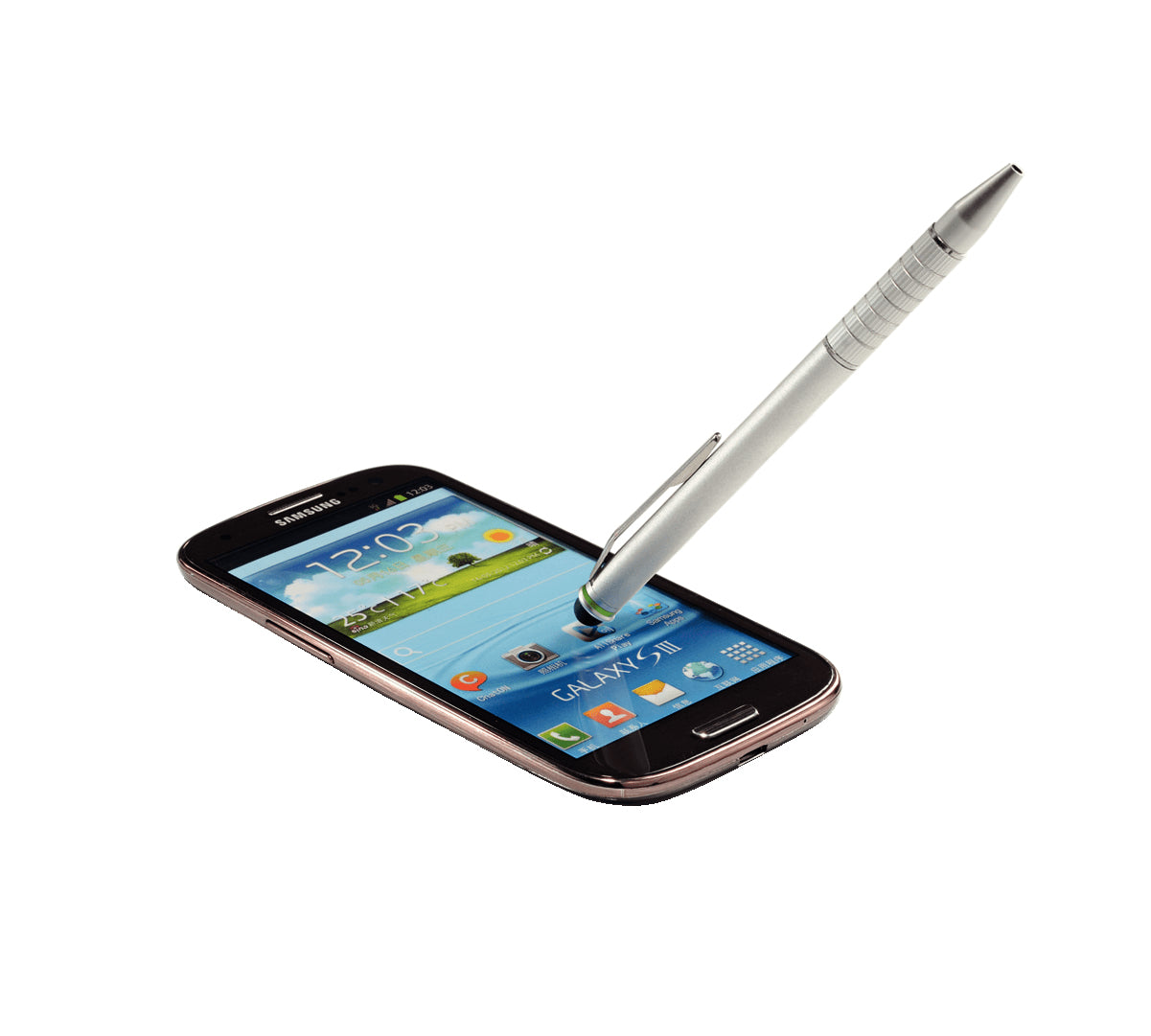 Leitz Eingabestift für Touchscreen-Geräte – 2-in-1 (Kugelschreiber), passiv – Silber