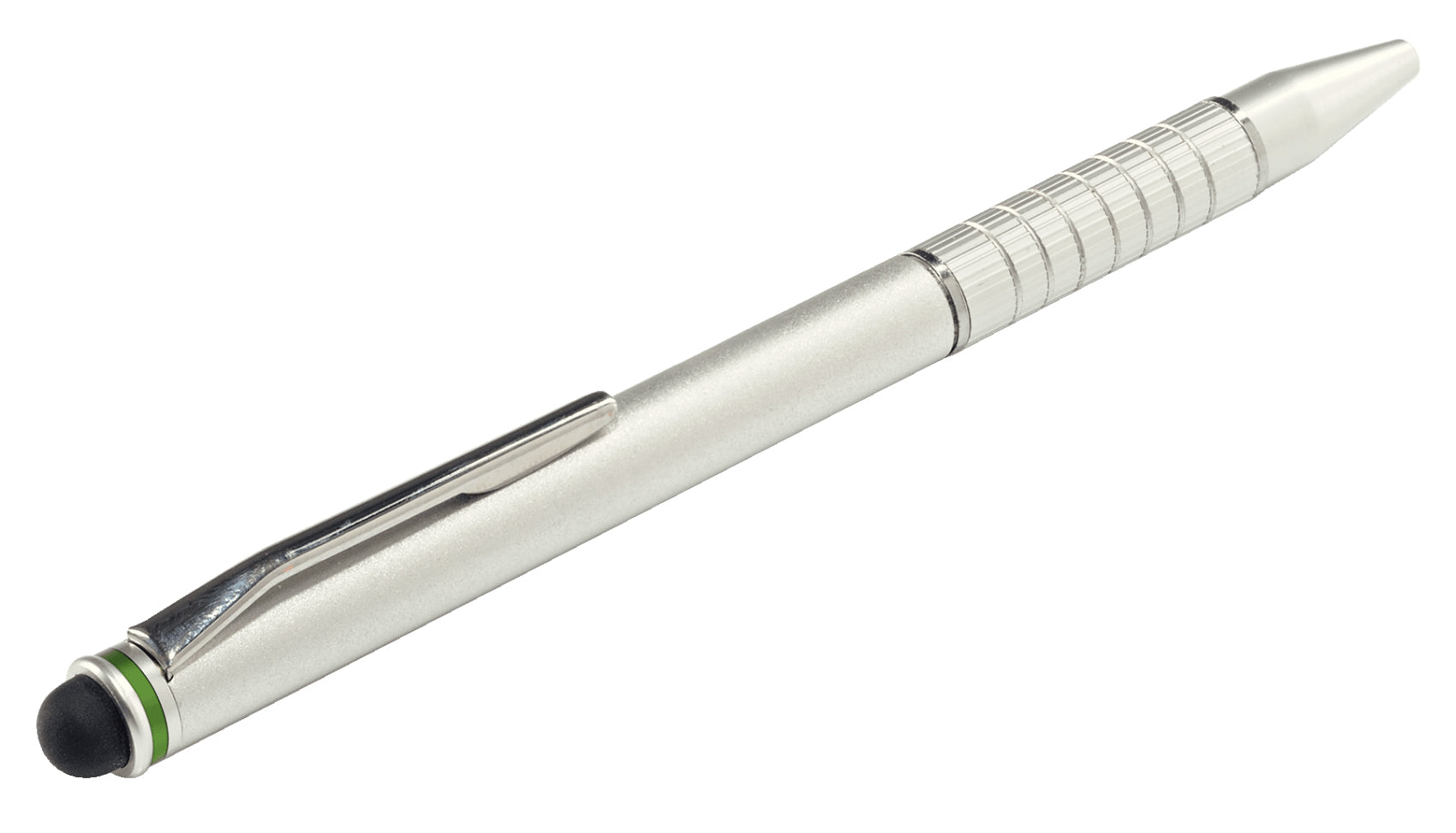 Leitz Eingabestift für Touchscreen-Geräte – 2-in-1 (Kugelschreiber), passiv – Silber