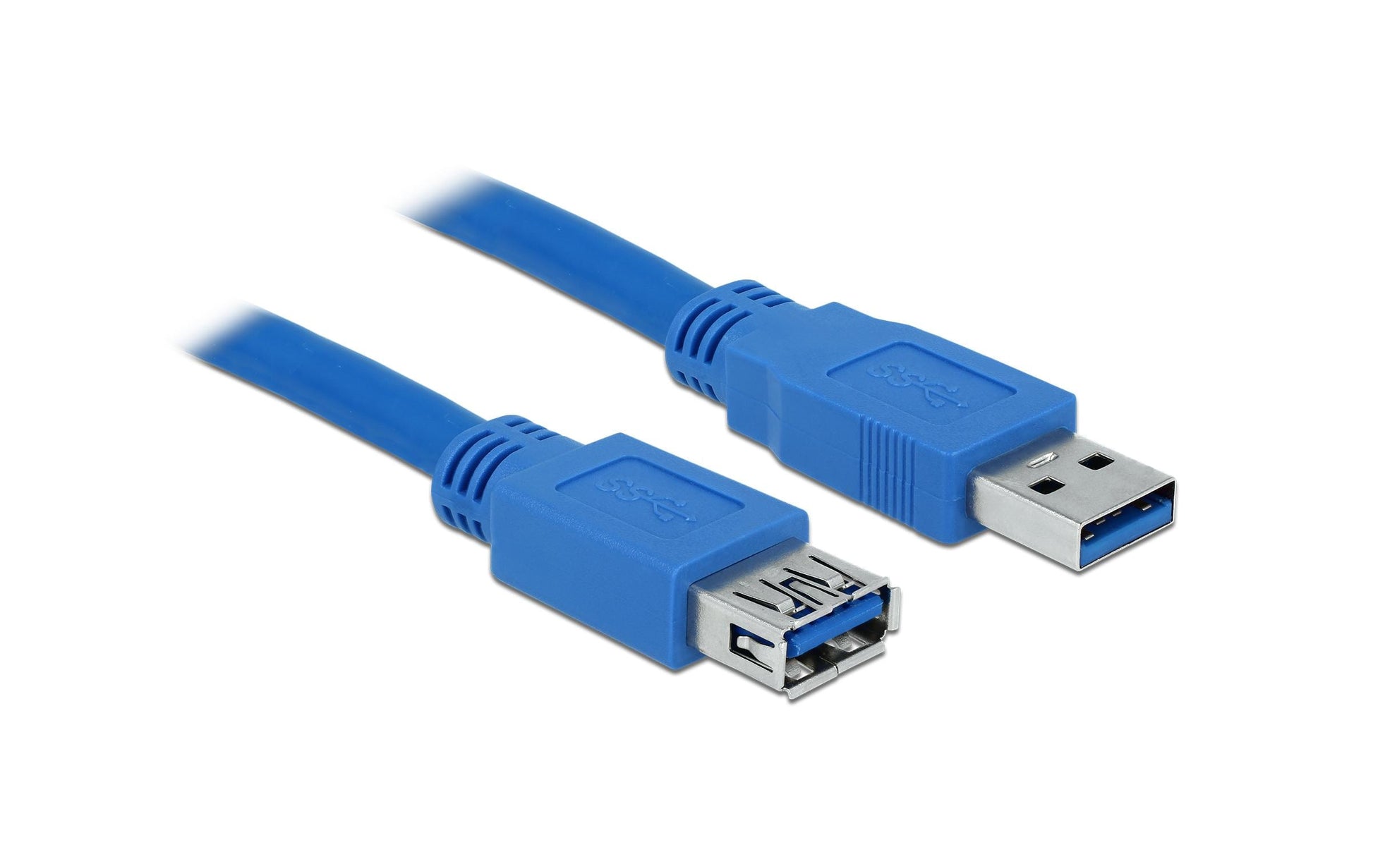 DeLOCK USB-A Verlängerungskabel (Stecker auf Buchse) – USB 3.2 Gen 1 (5 Gbit/s) – 2 m – Goldstecker – Blau