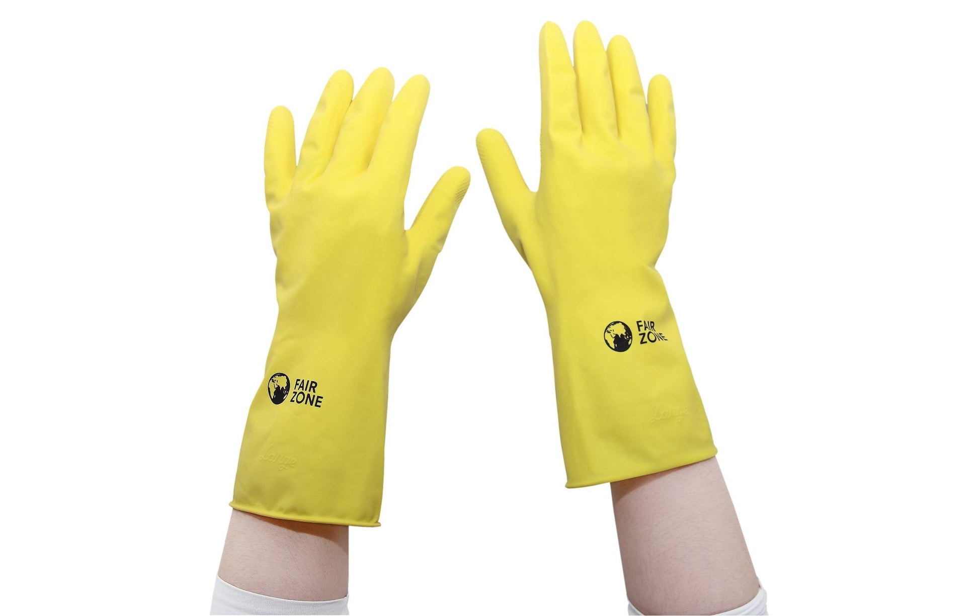 Fair Zone Haushaltshandschuhe S – 1 Paar – Naturkautschuk – Gelb