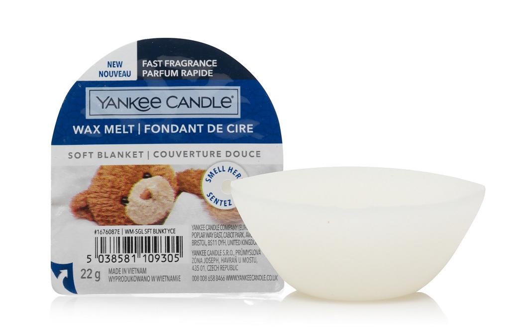 Yankee Candle Duftwachsplättchen – Brombeere – Ø 7 × 3 cm – Wachs, weiss