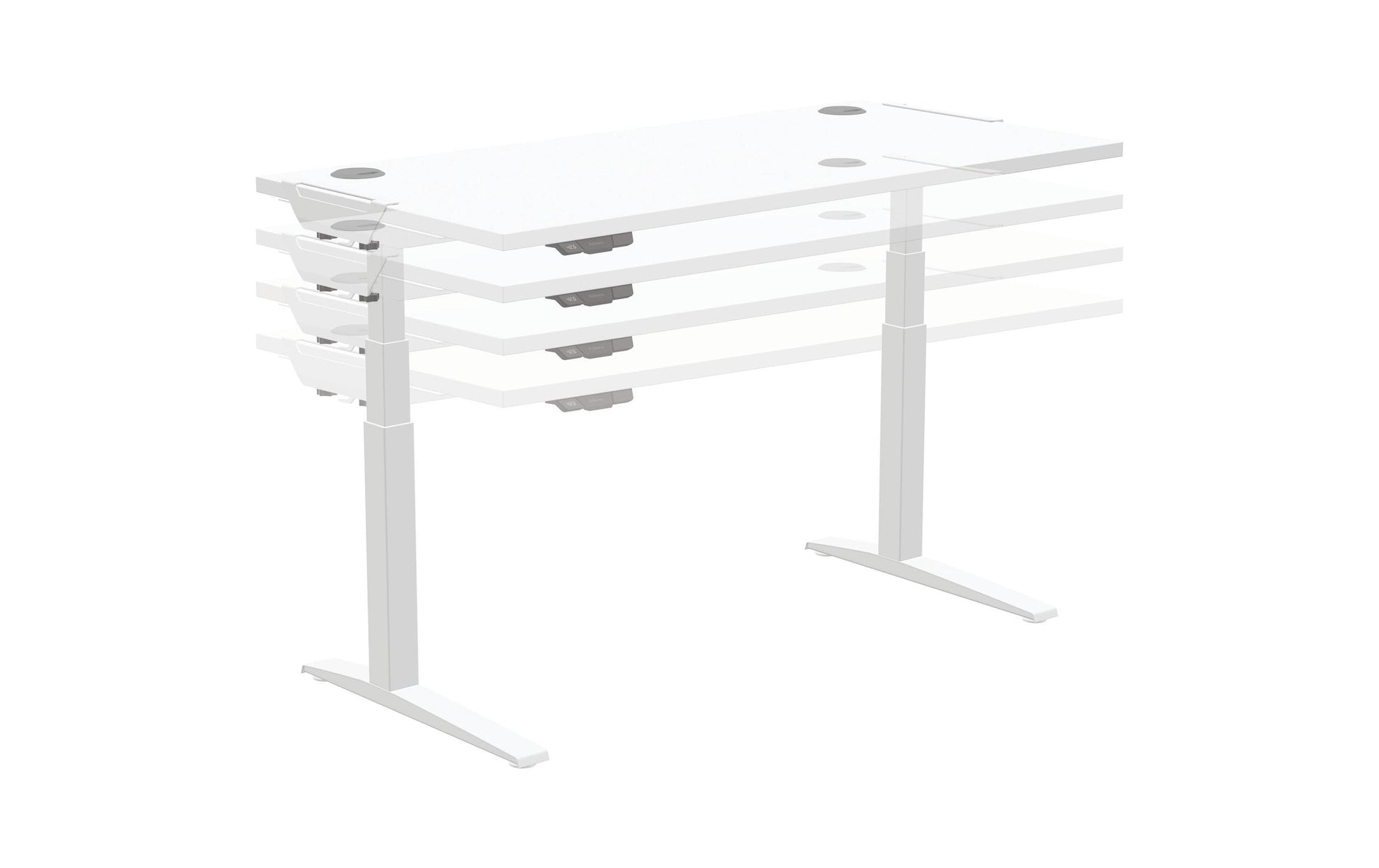 Fellowes Tischplatte – 180 × 80 × 2,5 cm – weiss – für Levado, Cambio