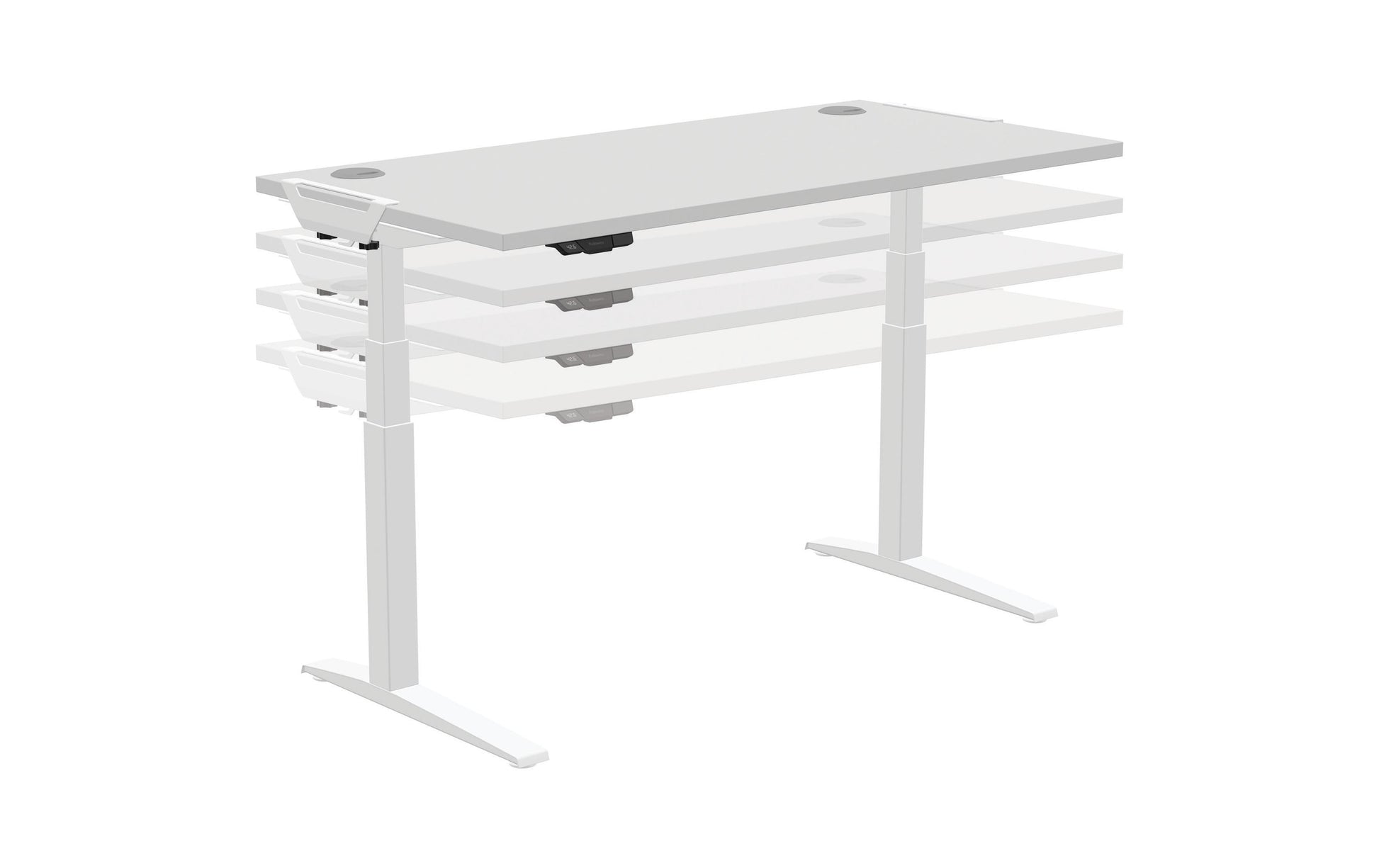 Fellowes Levado – Tischplatte – 80 × 140 × 2,5 cm – grau