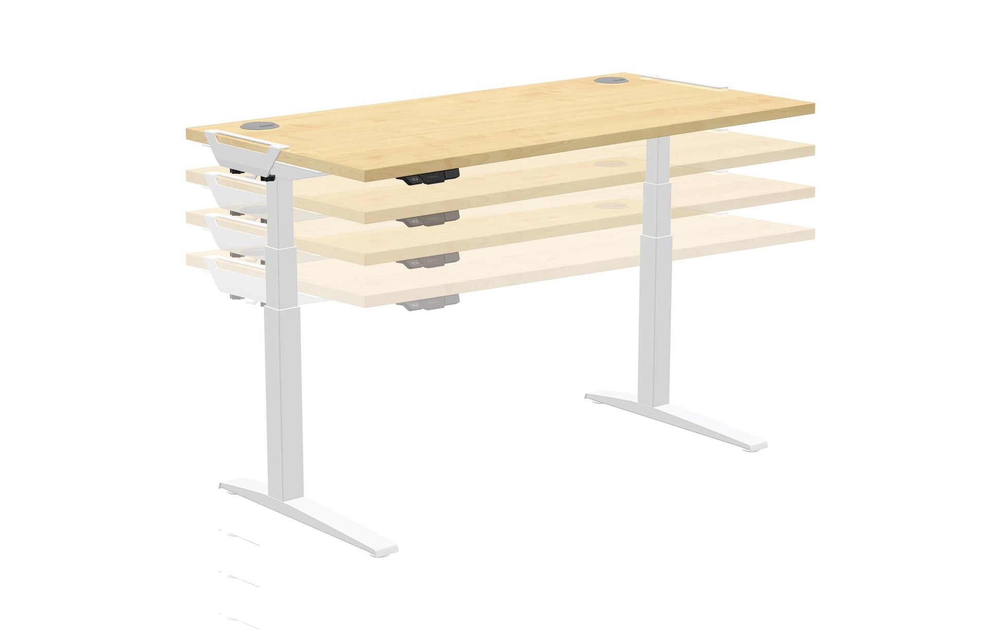 Fellowes Tischplatte – 160 × 80 × 2,5 cm – Ahorn – für Levado, Cambio